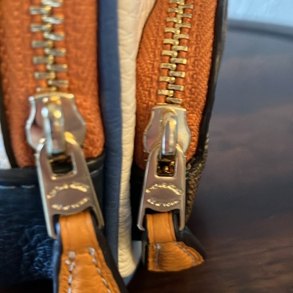 Coach: Mini Court Backpack Bag Charm/Keychain- Signature Canvas- Gold tone - Picture 7 of 16